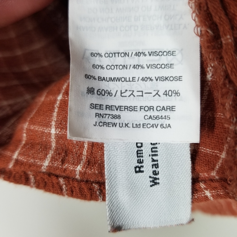 Madewell Plaid Button Up 3/4 Flutter Sleeve Shirt - image 4